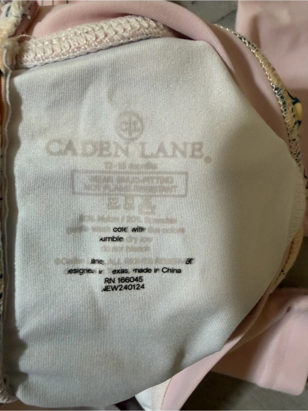 Caden Lane Pink Retro Floral Long-Sleeve One-Piece zip up ruffle butt 12-18m GUC